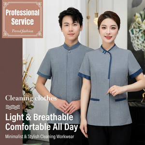 Uniforme <span class=keywords><strong>de</strong></span> <span class=keywords><strong>Limpieza</strong></span> Transpirable <span class=keywords><strong>de</strong></span> Poliéster <span class=keywords><strong>para</strong></span> Servicios <span class=keywords><strong>de</strong></span> <span class=keywords><strong>Limpieza</strong></span> Comercial, Contratistas, Administración <span class=keywords><strong>de</strong></span> Oficinas e Instalaciones - Product Image 2
