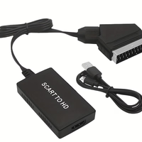 SCART-Eingang zu HDMI-Ausgang Konverter 720P/1080P SCART Composite zu HDTV mit USB-Kabel für Sky Box VCR Blu-ray Player