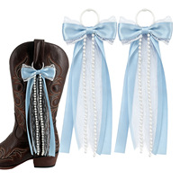 Bottines Western pour le commerce extérieur, ornées de nœuds, de dentelle et de détails en ruban
