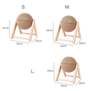 Juguete Clásico de Madera para Gatos con Bola Rascadora, Tabla de Sisal Resistente al Desgaste, Ecológico, de Cartón, Suministros para Mascotas, para Patas de Gatitos - Product Image 6