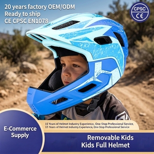 Casco de Bicicleta de Montaña Integral para Niños, Económico, al por Mayor, con Protector de Barbilla Desmontable, Cascos de Motocicleta para Niños y Adolescentes - Product Image 1