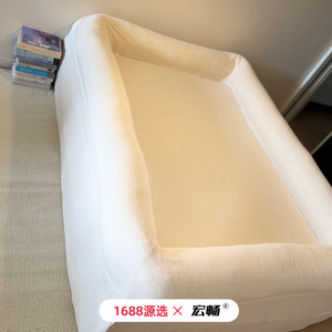 Lit pour chien rectangulaire 1,5m 1,8m avec housse amovible et lavable, protège-matelas en fibre de polyester, lits pour animaux de compagnie - Product Image 2