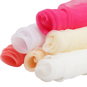 Ancho 150 cm poliéster sólido Organza tela <span class=keywords><strong>transparente</strong></span> <span class=keywords><strong>tul</strong></span> Malla tela para vestido falda cortina cinta accesorio - Product Image 2