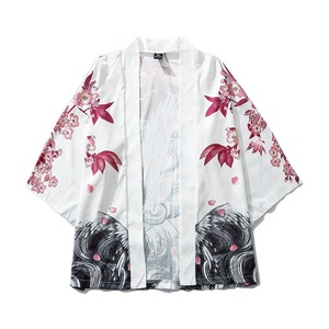 Veste <span class=keywords><strong>Kimono</strong></span> Cardigan Grande Taille pour <span class=keywords><strong>Homme</strong></span> à la Mode Japonaise <span class=keywords><strong>Yukata</strong></span> Veste <span class=keywords><strong>Kimono</strong></span> Légère Décontractée en Polyester 100% - Product Image 1