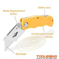 Couteau utilitaire pliant en alliage de zinc Couteaux de coupe robustes de 18mm Couteau de verrouillage pliant avec kit d'outils à lames supplémentaires