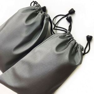 Nouvelle pochette de rangement de luxe personnalisée avec logo, sac à cordon en satin de soie pour perruques, extensions capillaires et mèches de cheveux - Product Image 2