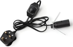 히말라야 소금 램프 코드 천연 소금 바위 램프 책상 침대 옆 탁자 램프 조광기 스위치가있는 야간 조명 전원 케이블 - Product Image 5