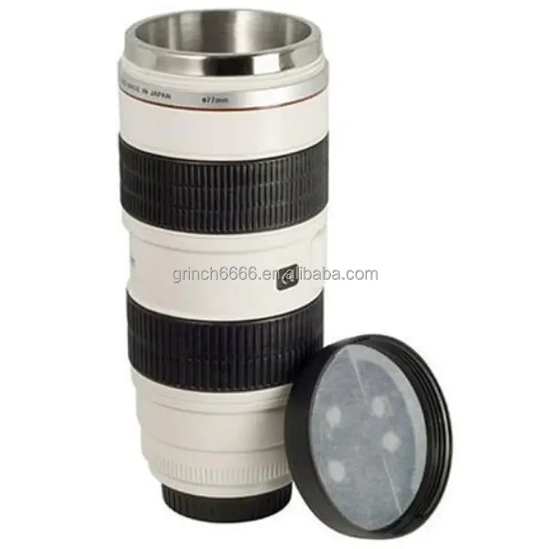 2024 Zoom objektifi seyahat kupa kamera 70-200mm F2.8 Lens kupa Lens kahve fincanı 17oz ile paslanmaz çelik kupa iç