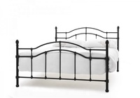 Lit en métal au design moderne, taille Queen, avec tête de lit en plaque métallique, cadre de lit en fer, en vente
