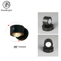 Applique murale LED moderne rechargeable, rotative à 350°, à intensité variable par toucher, garantie 2 ans pour chambre, salon, hôtel