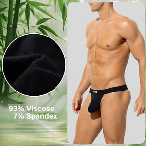AK Caleçon <span class=keywords><strong>Homme</strong></span> en Viscose de Bambou et Soie, <span class=keywords><strong>Drôle</strong></span> et Sexy, Slip <span class=keywords><strong>String</strong></span> sans Bande Arrière avec Poche pour Hommes - Product Image 4