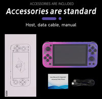 Consola de Juegos Portátil G50V, Joystick 3D Dual, Pantalla HD de 5 Pulgadas, Inalámbrica, Dos Jugadores, 3000 mAh, Salida de TV, Consola de Juegos Retro de Bolsillo