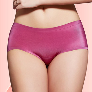 HD260 Mutandine Senza Cuciture in Seta Ghiaccio Primavera-Estate, Intimo Sexy da <span class=keywords><strong>Donna</strong></span>, <span class=keywords><strong>Boxer</strong></span> con Cavallo in <span class=keywords><strong>Cotone</strong></span> a Vita Media - Product Image 6