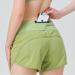 Nouveaux shorts de sport 2026 pour femme, coupe ajustée, séchage rapide, en nylon et élasthanne, effet deux-pièces, anti-transparence, pour marathon - Product Image 4