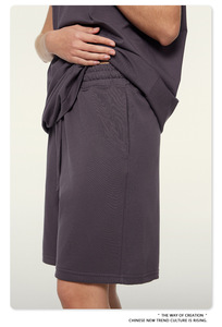 Pantalones cortos sueltos unisex lisos de secado rápido para hombre, nueva moda callejera de verano al por mayor - Product Image 3