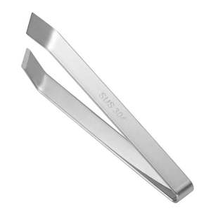 Pinzas para el pelo de acero inoxidable para cerdos, pollos, patos, gansos, pinzas planas inclinadas, herramientas de aseo para mascotas SUS 304 - Product Image 5