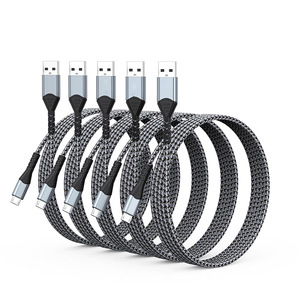 Câble USB 2.0 mâle vers micro USB, nylon tressé, coque en aluminium, 1m, câble de charge pour batterie externe - Product Image 5