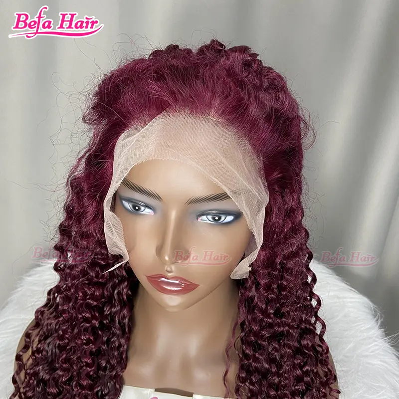 Cheap Hd Lace Wig 13x4 Curli Hair 99j Lace Front Wig Hd Lace Frontal Wig