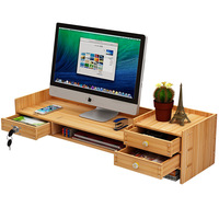 Support de bureau personnalisé pour écran d'ordinateur, étagère de rangement, organiseur de clavier, boîte de rangement de bureau, fournitures de bureau