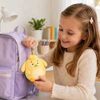 Llavero de Peluche Personalizado con Personajes Adorables, Fabricante OEM, Llavero de Peluche Suave de Dibujos Animados para Mascota de Marca, Promocional