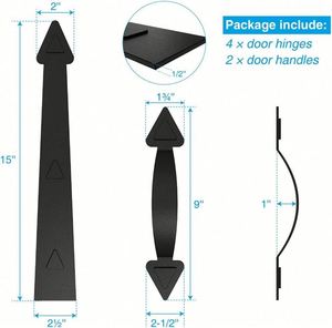 Listo para enviar: Kit de herrajes decorativos magnéticos para puertas de garaje, que realzan el atractivo, con bisagras y tiradores de imitación. - Product Image 3