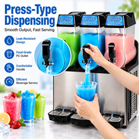 Machine à Granita Commerciale Direct Usine, Fabricant de Boissons Glacées, Options 1/2/3 Réservoirs, Tension Personnalisée OEM pour Magasins de Boissons