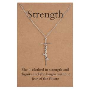 Bijoux religieux de conception personnalisée pour femmes collier croix <span class=keywords><strong>foi</strong></span> PVD de polissage de haut niveau collier pendentif croyance d'espoir collier de mariage - Product Image 4