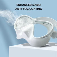 Masque de plongée sans cadre pour adultes, lunettes de plongée personnalisées anti-buée nano, lunettes de natation transparentes et colorées