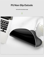 Tapis de souris ergonomique avec support de poignet amélioré, pour protection des tendons, avec base en silicone, pour le bureau, pour femme, à dégradé de couleurs