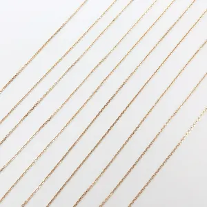 Vòng cổ dây chuyền thánh giá vàng thật 9K 14K 18K bán buôn, dây chuyền thánh giá vàng nguyên chất kiểu cáp dành cho nữ - Product Image 2