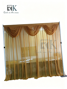 Wholesale Pipe <b>Stand</b> Pipe and Drape Aluminum Standing Curtain System Black Fabric Backdrop Kit Detachable - Product Image 1