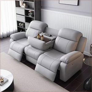 <span class=keywords><strong>Canapé</strong></span> 3 places inclinable <span class=keywords><strong>électrique</strong></span> moderne en cuir véritable, best-seller, avec télécommande, design luxueux pour salon - Product Image 2