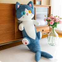 Peluches créatives en forme de requin et de chat, vente en gros, mignonnes décorations, jouets en peluche, oreillers