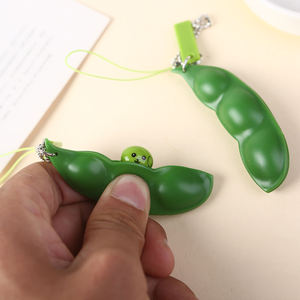 Creative Antistress Popper Toy Plastic <b>Fidget</b> Squishy Decompression Edamame <b>Keychain</b> Squeezing Peanuts Toys - Product Image 3
