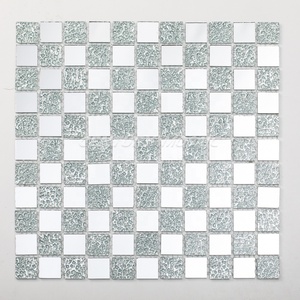 Thế Kỷ Khảm Pha Lê Kính Gương Bạc Kính Vuông Khảm Gạch Nhà Bếp Backsplash Gạch <span class=keywords><strong>Mosaic</strong></span> - Product Image 4