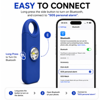 Alarme de sécurité personnelle pour femmes 130 dB avec appel d'urgence SOS, lampe torche LED et design porte-clés portable