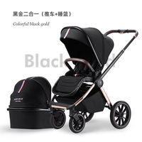 Poussette 3-en-1 de luxe pour nouveau-né, chariot de voyage pour bébés, cadre en alliage d'aluminium, rotation universelle à 360°, vente en gros