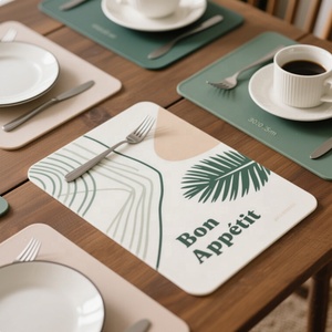 Manufacturer Custom Printed Logo Food Grade Square Dining <b>Table</b> <b>Mat</b> Non Slip Silicone <b>Placement</b> <b>Mat</b> Silicone <b>Table</b> Desk <b>Mat</b> - Product Image 1