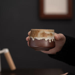 Taza de Arcilla Creativa FENN, Taza de Cerámica para Restaurante Japonés, Taza de Café, Taza de Té Retro Personalizada, Gres Colorido Vintage de Cerámica Rústica - Product Image 6