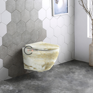 Inodoro de Porcelana Ecológico para Baño, con Sifón en P, de Cerámica, Suspendido en la Pared - Product Image 5