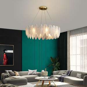 Lustre en verre de style français chambre design moderne suspension en verre simple nordique minimaliste - Product Image 3