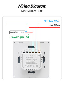 Interrupteur intelligent WiFi tactile en verre LangYeao Tuya 1800W compatible avec Alexa Google Home, contrôle par <span class=keywords><strong>minuterie</strong></span> <span class=keywords><strong>pour</strong></span> <span class=keywords><strong>volet</strong></span> <span class=keywords><strong>roulant</strong></span>, 4 couleurs - Product Image 6