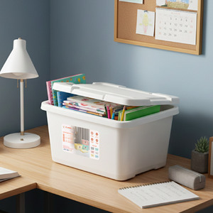 Rectangular Colorful PP Plastic <b>Storage</b> <b>Container</b> 45.5x31x22.5cm Thick Durable <b>Stackable</b> Lid Food Grade 10kg BPA Free Eco - Product Image 3