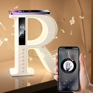 Multi-functional Wireless Charging <strong>Bluetooth</strong> <strong>Speaker</strong> with Colorful Dynamic Mood <strong>Lighting</strong>, Smart Clock Display Settings <strong>Speaker</strong> - Product Image 1