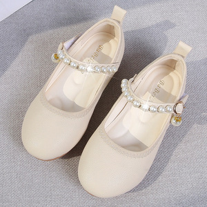 Dear Girl Cozy Soft <span class=keywords><strong>Sole</strong></span> <span class=keywords><strong>Pink</strong></span> White Pearl Wedding Party Sage Performance <span class=keywords><strong>Shoes</strong></span> Kid Birthday Dance Princess <span class=keywords><strong>Shoes</strong></span> - Product Image 3