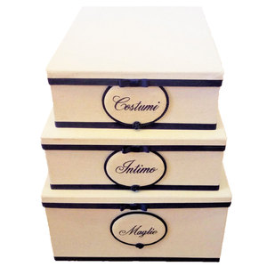 Schließfachbox mit roher Leinwand umwickelt - Product Image 1