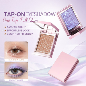 Paleta de sombras de ojos de un solo tono con brillo, sombra de ojos con purpurina brillante en relieve, maquillaje de ojos metálico de alta pigmentación y larga duración - Product Image 1