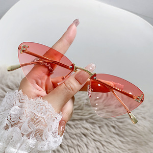 Personalized Small Frame Retro Cat Eye <b>Sunglasses</b> Pc Lens Uv400 Protection For Women Unisex Sunshades Type 3 - Product Image 4