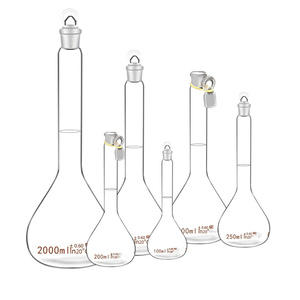 Verrerie de <span class=keywords><strong>chimie</strong></span> 1-5000ml flacon à fond plat flacon jaugé 250ml flacon jaugé pour laboratoire avec bouchon - Product Image 2