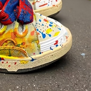 Zapatillas de moda estilo hip-hop americano con diseño de grafiti moderno, zapatos lujosos y casuales, cómodos y transpirables. - Product Image 1